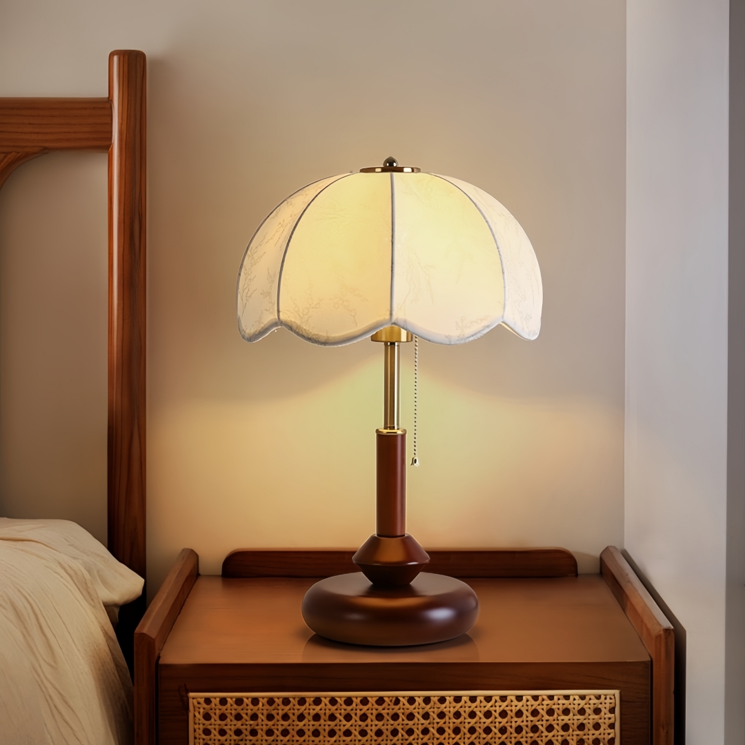 Lighting Decoration For Home - Vintage Scalloped Dome Table Lamp for