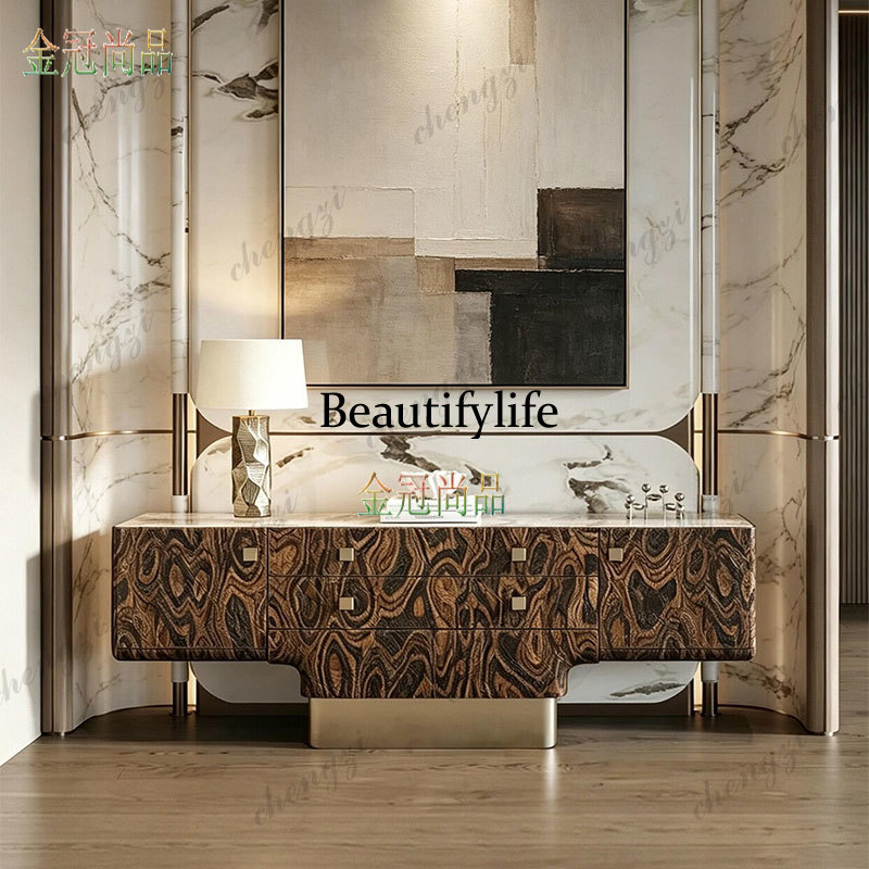 Lighting Decoration For Home - Light luxury home entrance cabinet, living