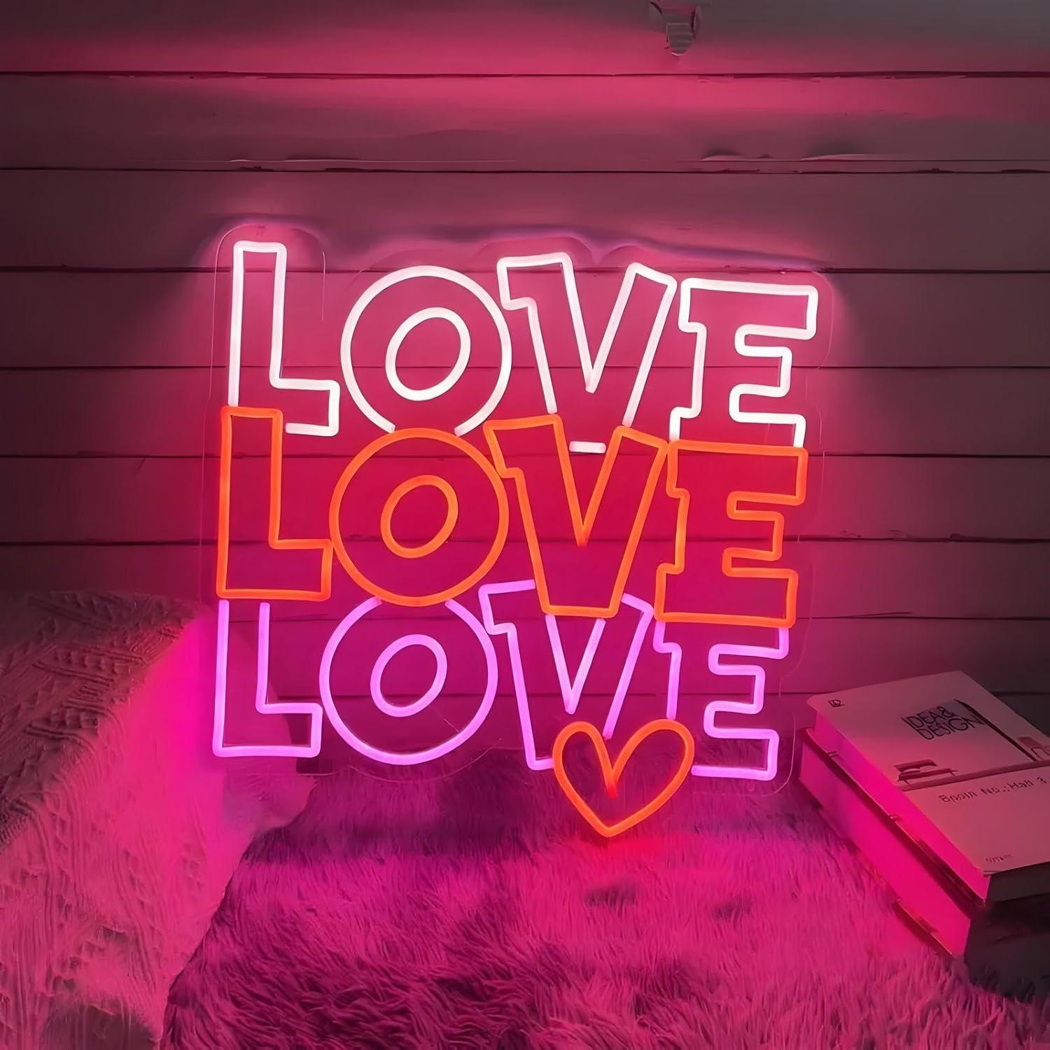 Lighting Decoration Wedding - Love Neon Sign USB Dimmable LED