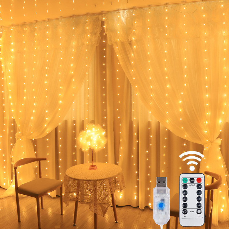 Fairy Light Curtain - USB LED Curtain String Light Christmas