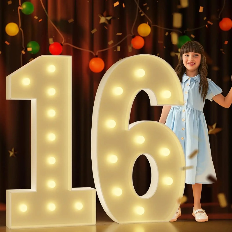 Light Up Letters Marquee - 70-120cm Marquee Numbers Birthday Decorations Large
