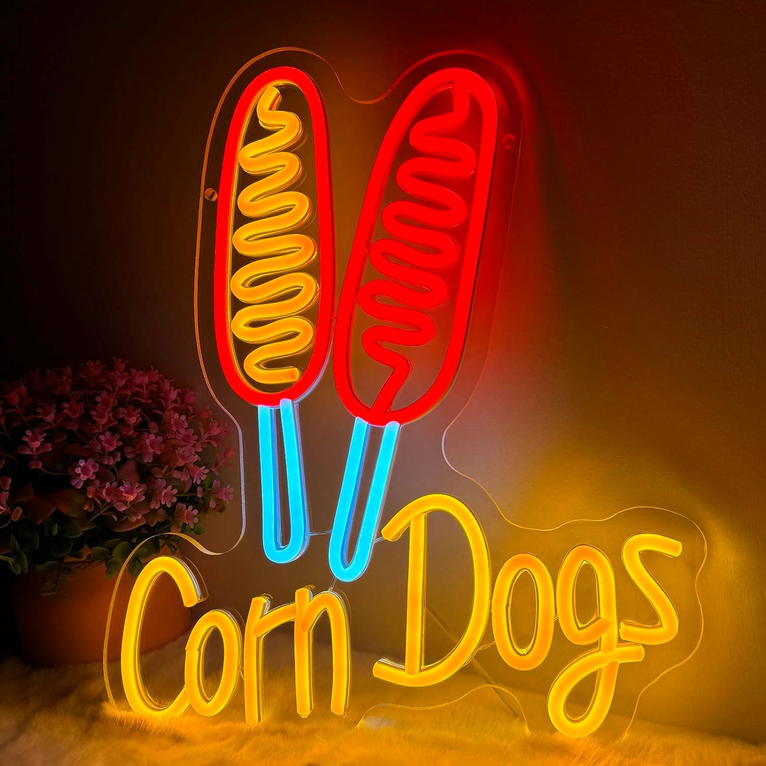 Lighting Decoration Wedding - Corn Dog Neon Sign Snack USB