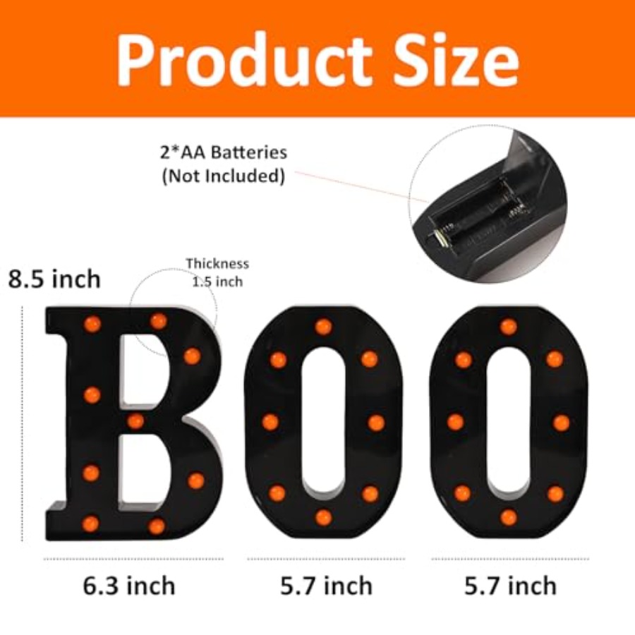 Halloween Decorations-3 Marque - Light Up Letters Marquee 评论和价格