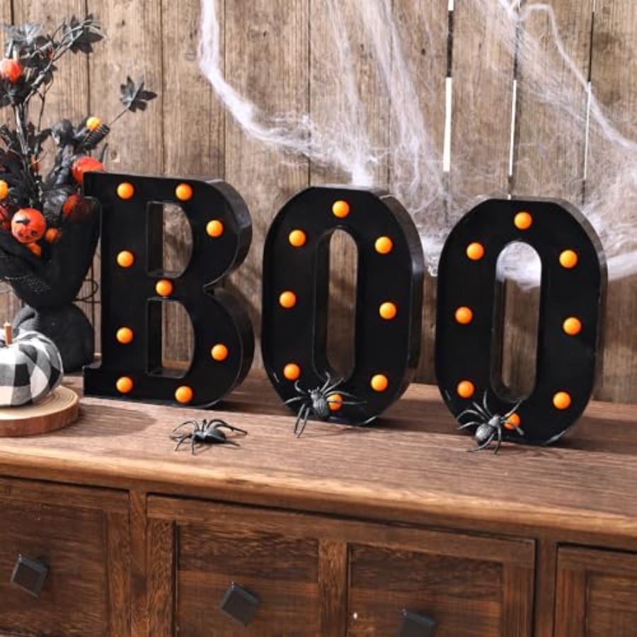 Halloween Decorations-3 Marque - Light Up Letters Marquee 评论和价格