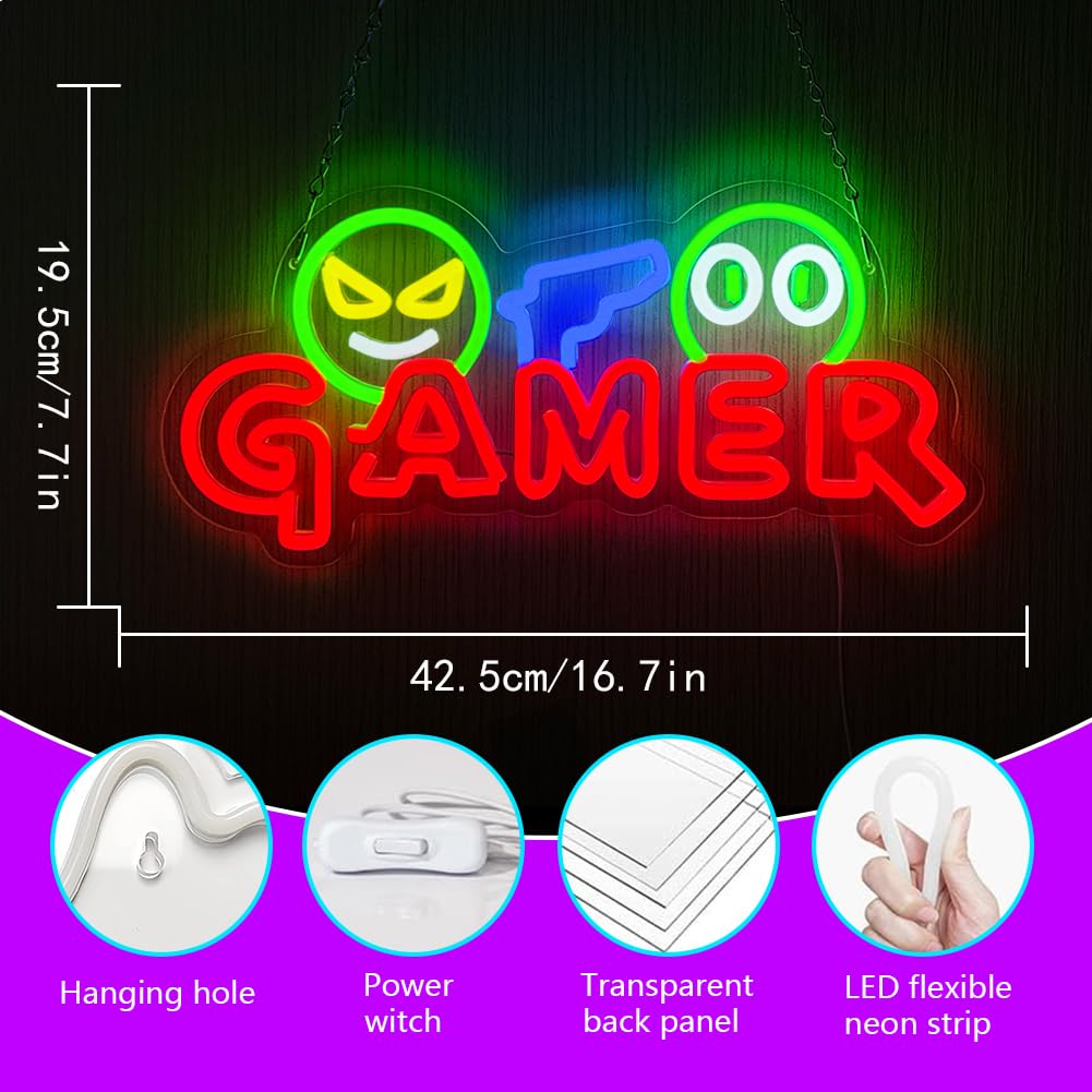 Gamer Neon Sign LED Wall Light - Lighting Decoration Wedding 评论和价格