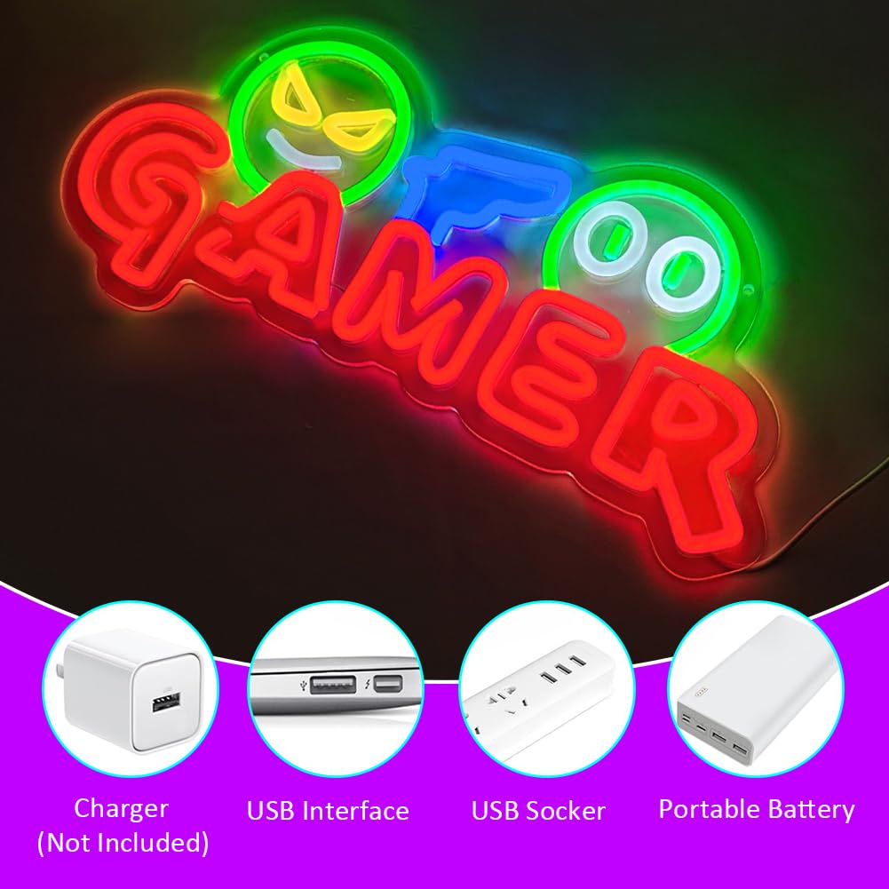 Gamer Neon Sign LED Wall Light - Lighting Decoration Wedding 评论和价格