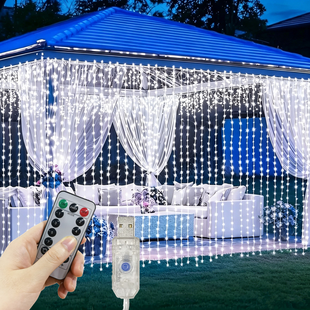 3/4/6m Fairy Lamp with 8 Mode  - Fairy Light Curtain 评论和价格