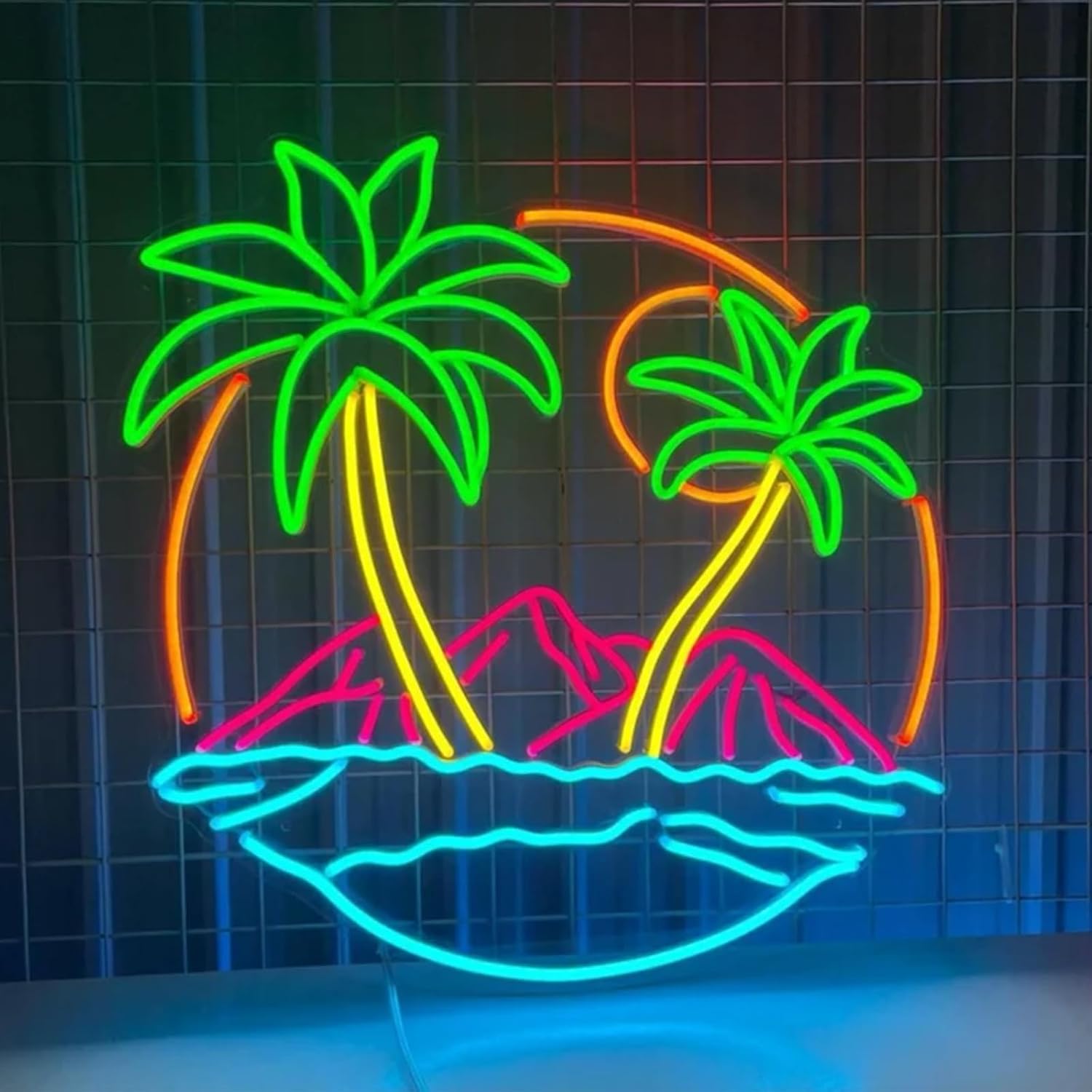 Tropical  Palm Tree LED Neon S - Lighting Decor Rentals 评论和价格