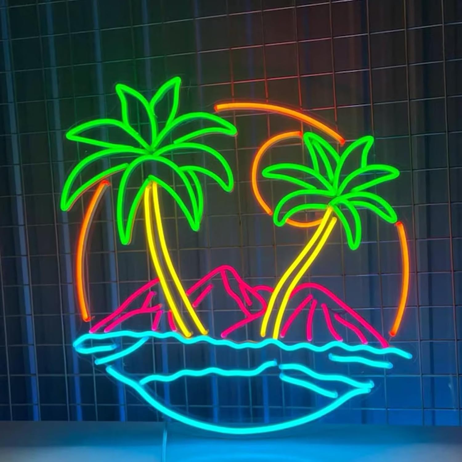 Tropical  Palm Tree LED Neon S - Lighting Decor Rentals 评论和价格