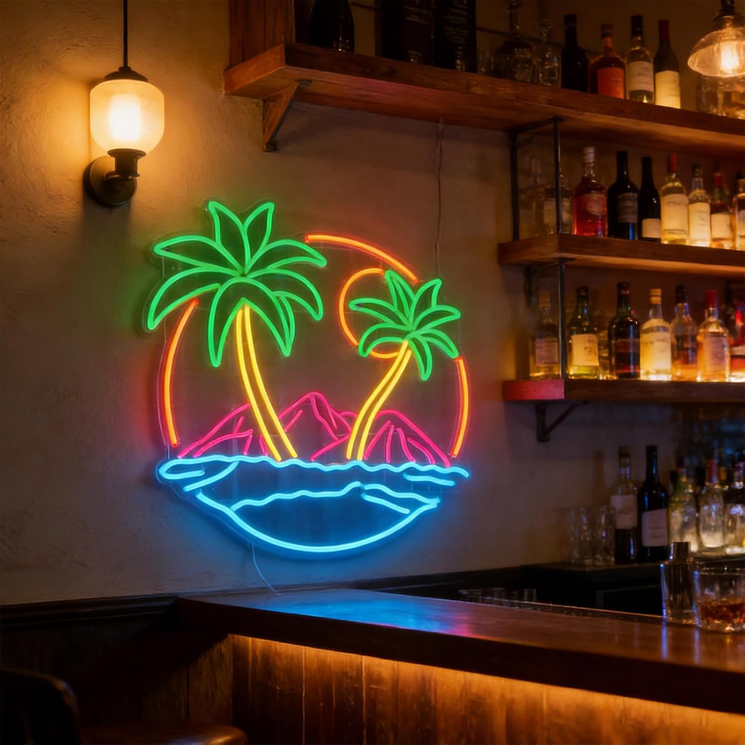 Tropical  Palm Tree LED Neon S - Lighting Decor Rentals 评论和价格