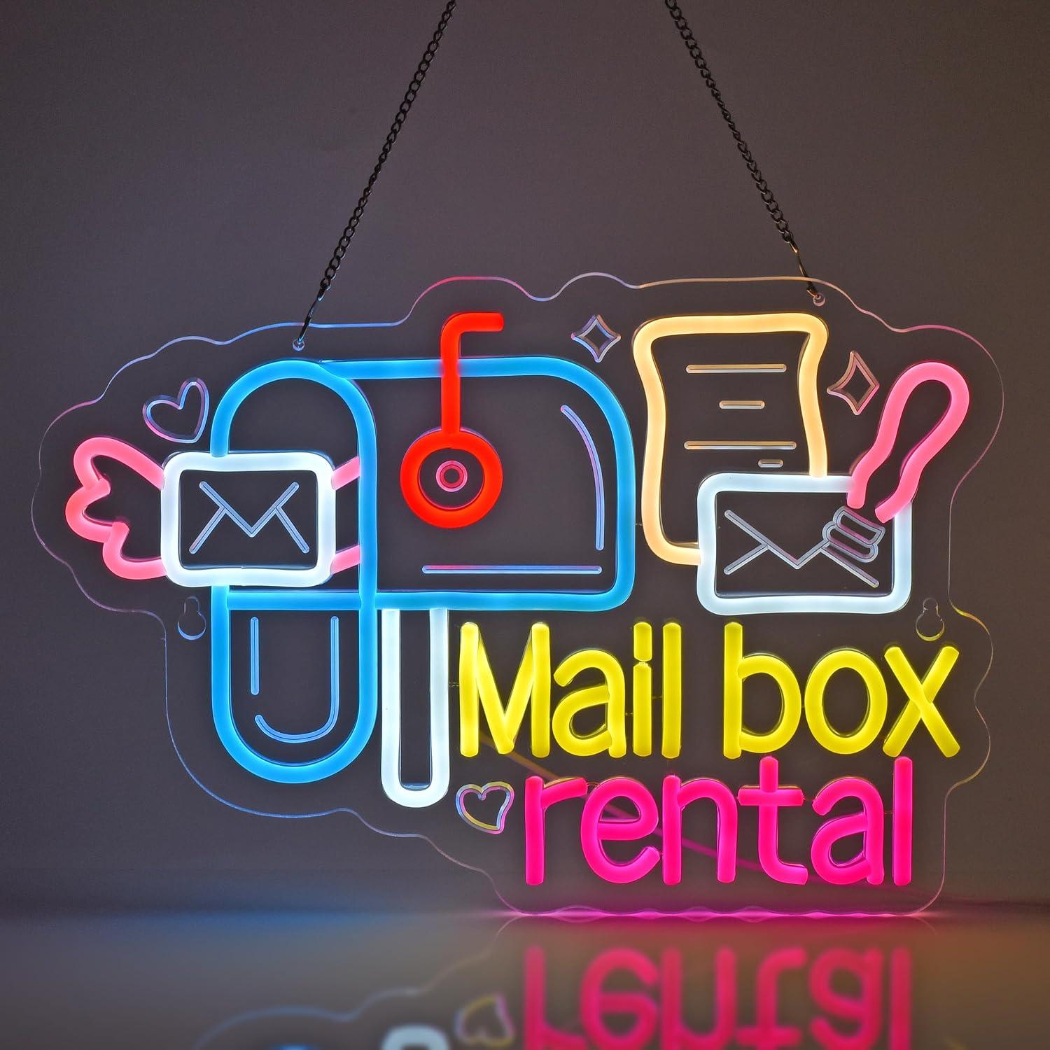Mail Box Rental Neon Sign USB  - Lighting Decor Rentals 评论和价格