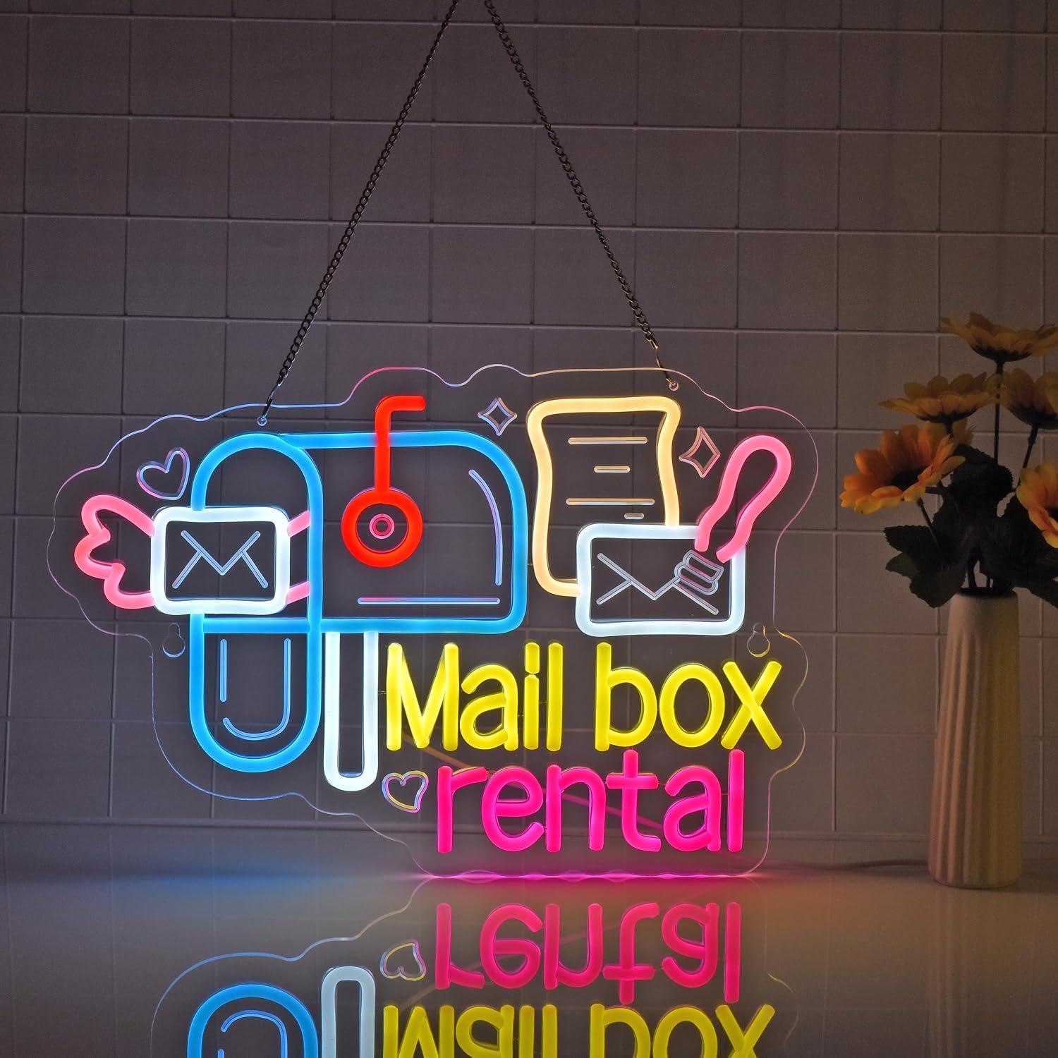 Mail Box Rental Neon Sign USB  - Lighting Decor Rentals 评论和价格