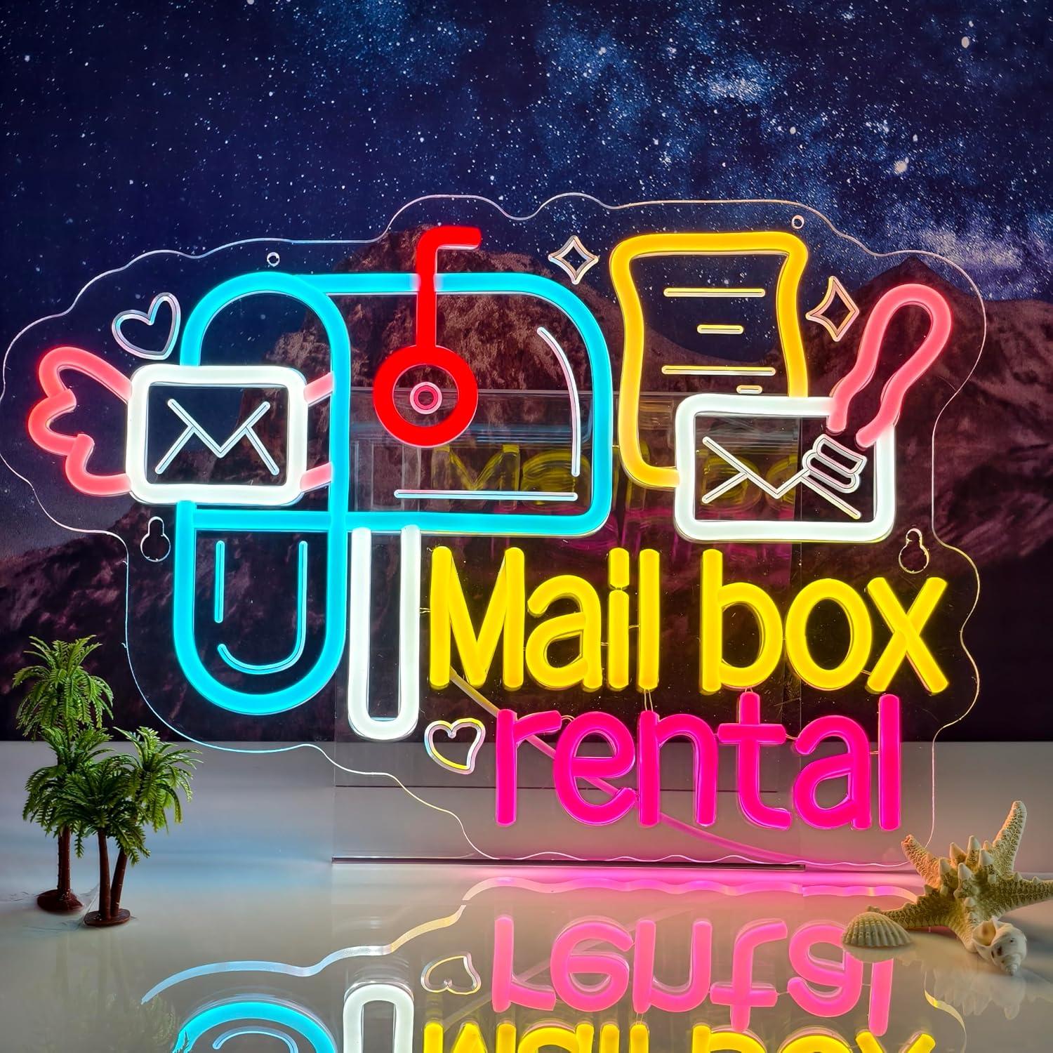 Mail Box Rental Neon Sign USB  - Lighting Decor Rentals 评论和价格