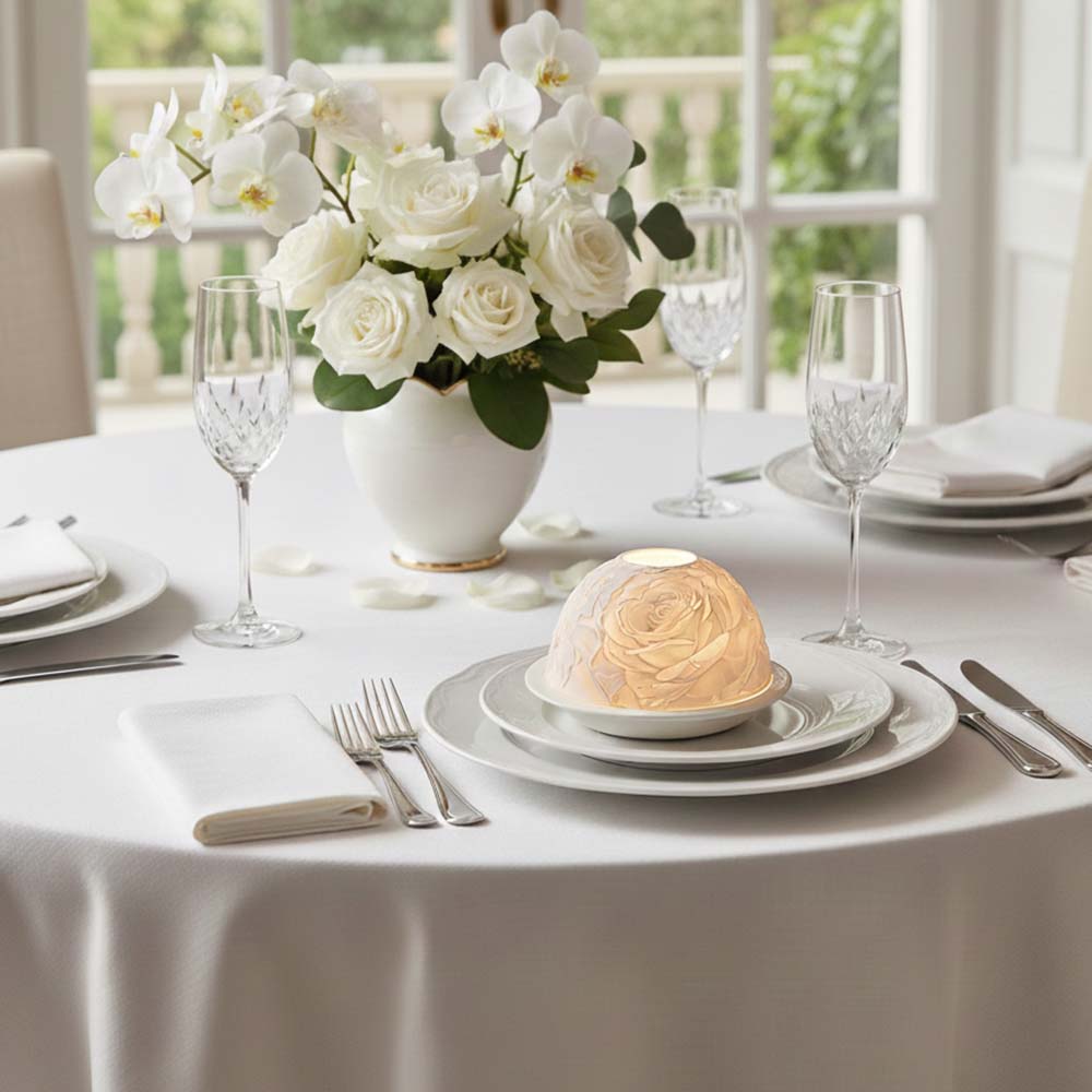 Elegant Rose Porcelain Candle  - Lighting Decoration Wedding 评论和价格