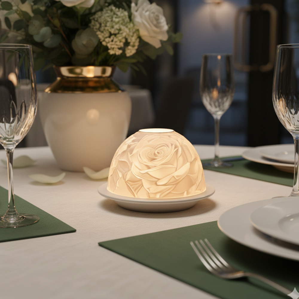 Elegant Rose Porcelain Candle  - Lighting Decoration Wedding 评论和价格