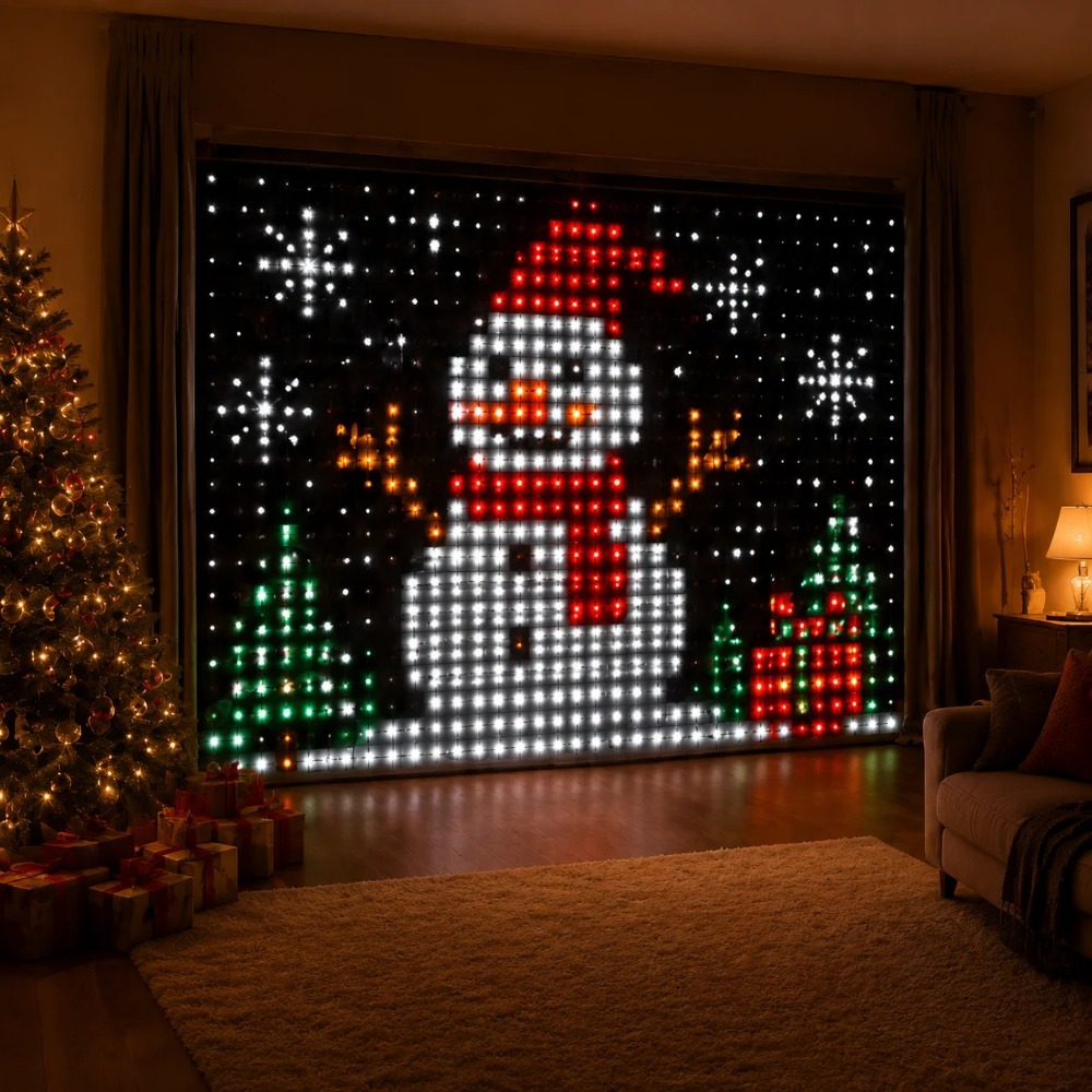 LED Pixel Curtain Lights Bluet - Lighting Decor Home 评论和价格