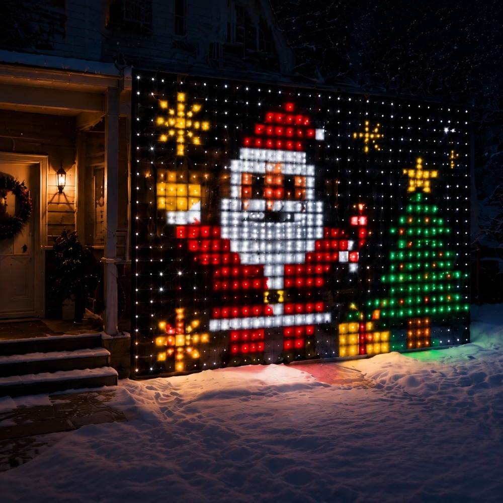 LED Pixel Curtain Lights Bluet - Lighting Decor Home 评论和价格