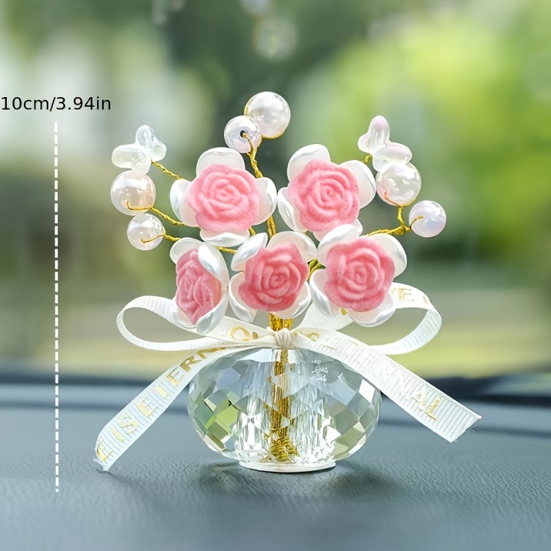 1PC Crystal Glass Rose Dashboa - Lighting Mcqueen Bedroom Decor 评论和价格