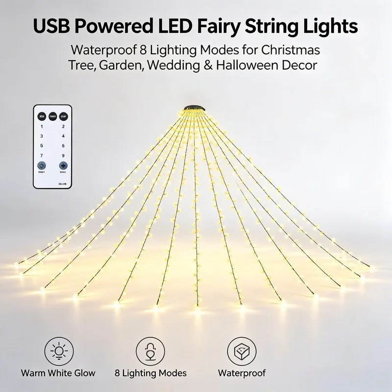Waterproof USB LED String Ligh - Lighting Decoration Wedding 评论和价格
