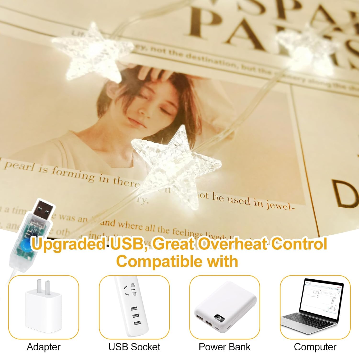 1pc 120 LED Star Curtain Light - Fairy Light Curtain 评论和价格
