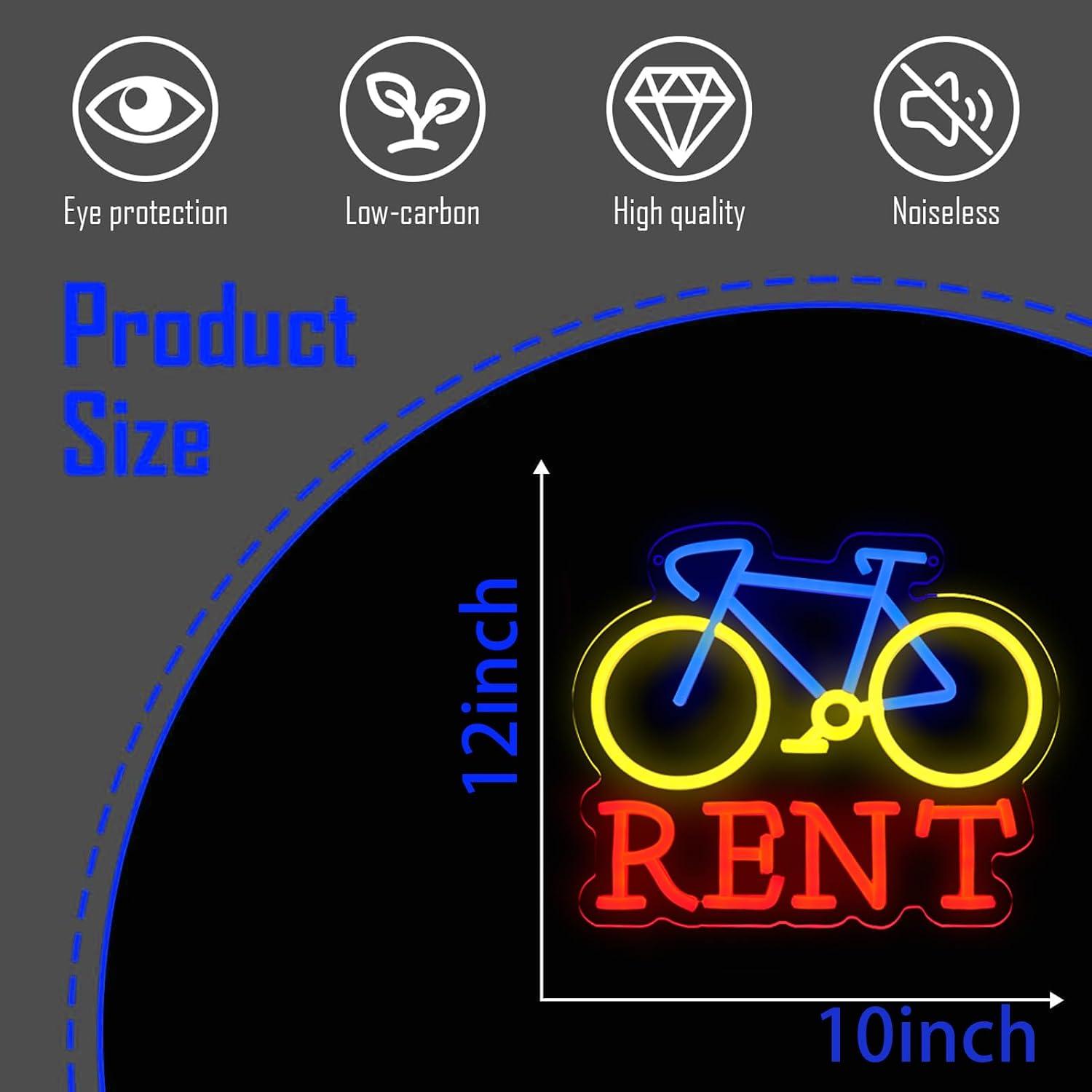 Bicycle Rent Neon Sign USB Dim - Lighting Decor Rentals 评论和价格