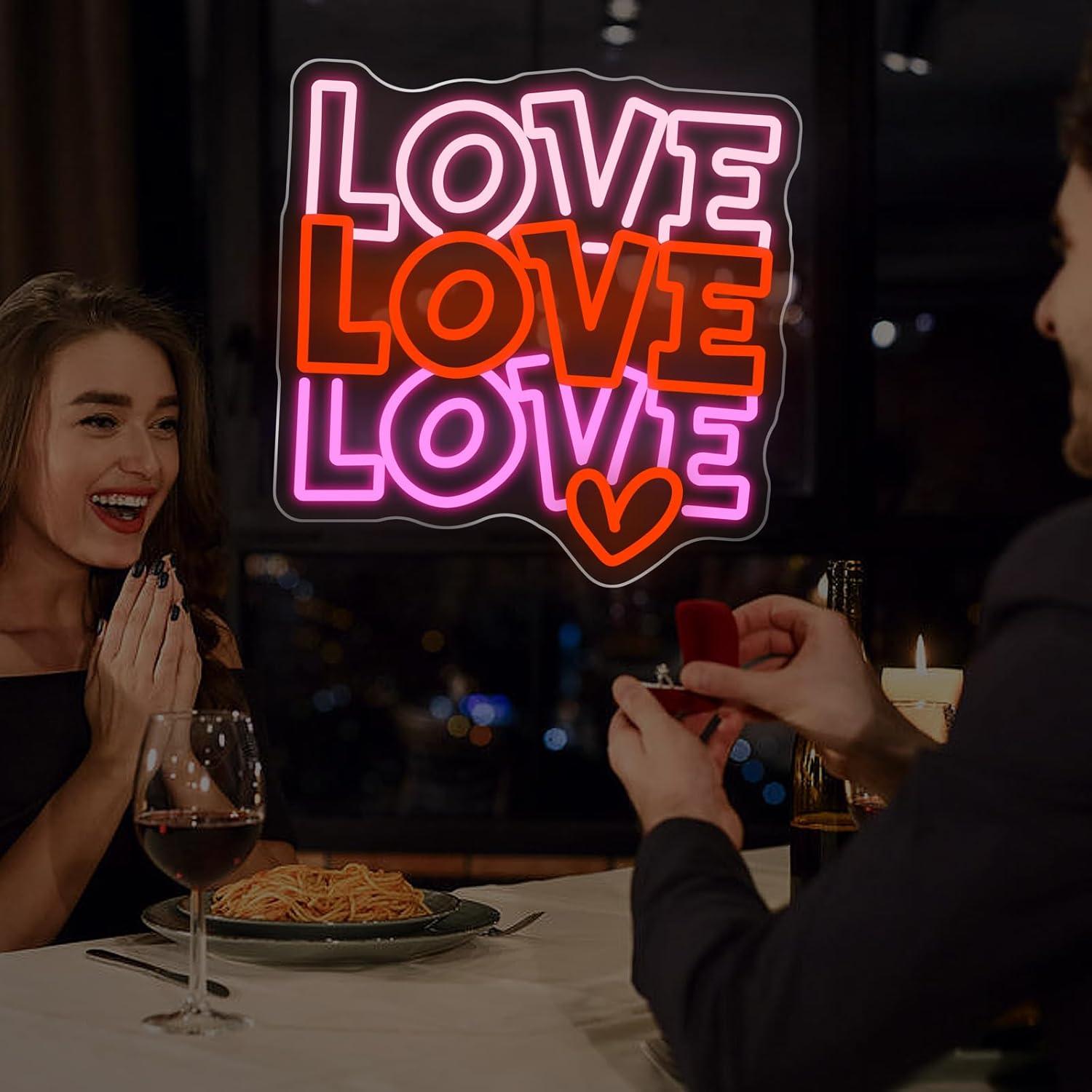 Love Neon Sign USB Dimmable LE - Lighting Decoration Wedding 评论和价格