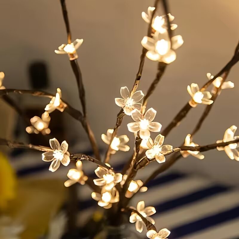 1/2PC 20LED Cherry Blossom Tre - Lighting Decoration For Home 评论和价格