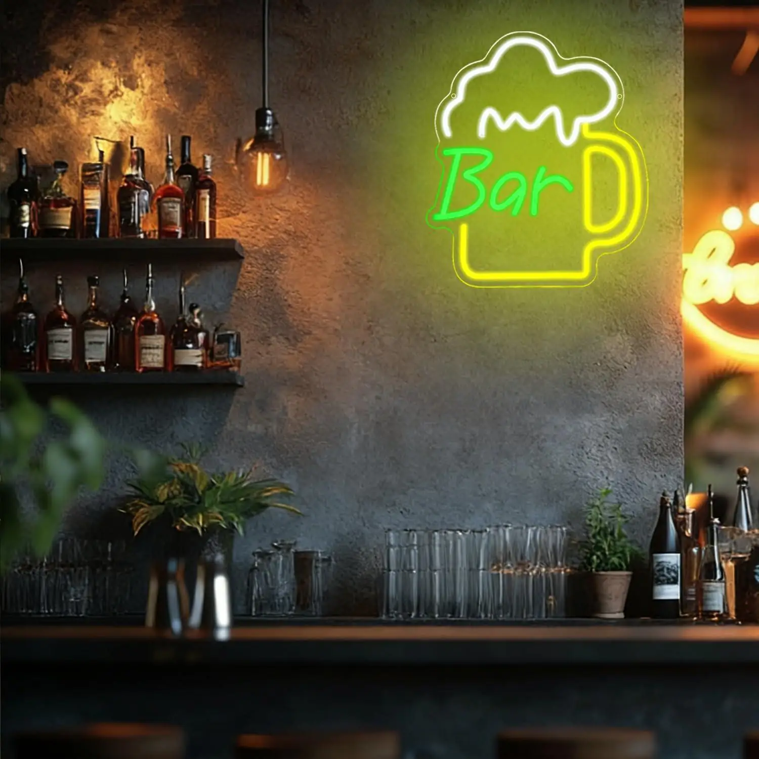 Beer Bar Neon Sign USB Dimmabl - Lighting Decoration For Home 评论和价格