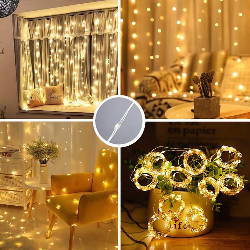 USB LED Curtain String Light C - Fairy Light Curtain 评论和价格