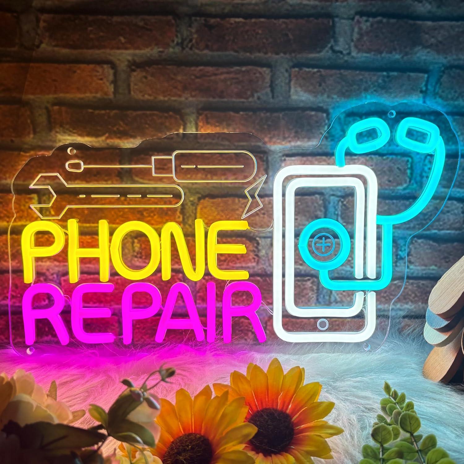 Phone Repair Neon Sign USB Dim - Lighting Decor Store 评论和价格