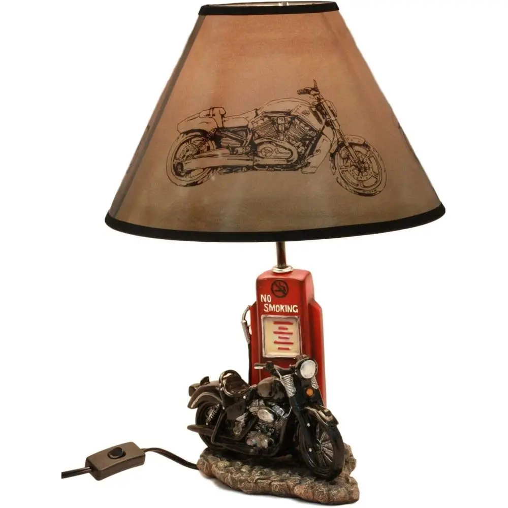Vintage Retro Black Motorcycle - Lighting Decoration For Home 评论和价格