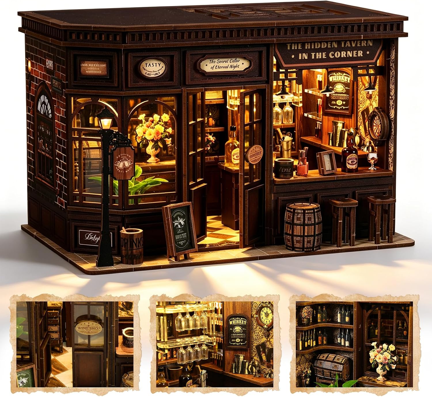 DIY Assembly, DIY Mini House H - Lighting Home Decor Products 评论和价格