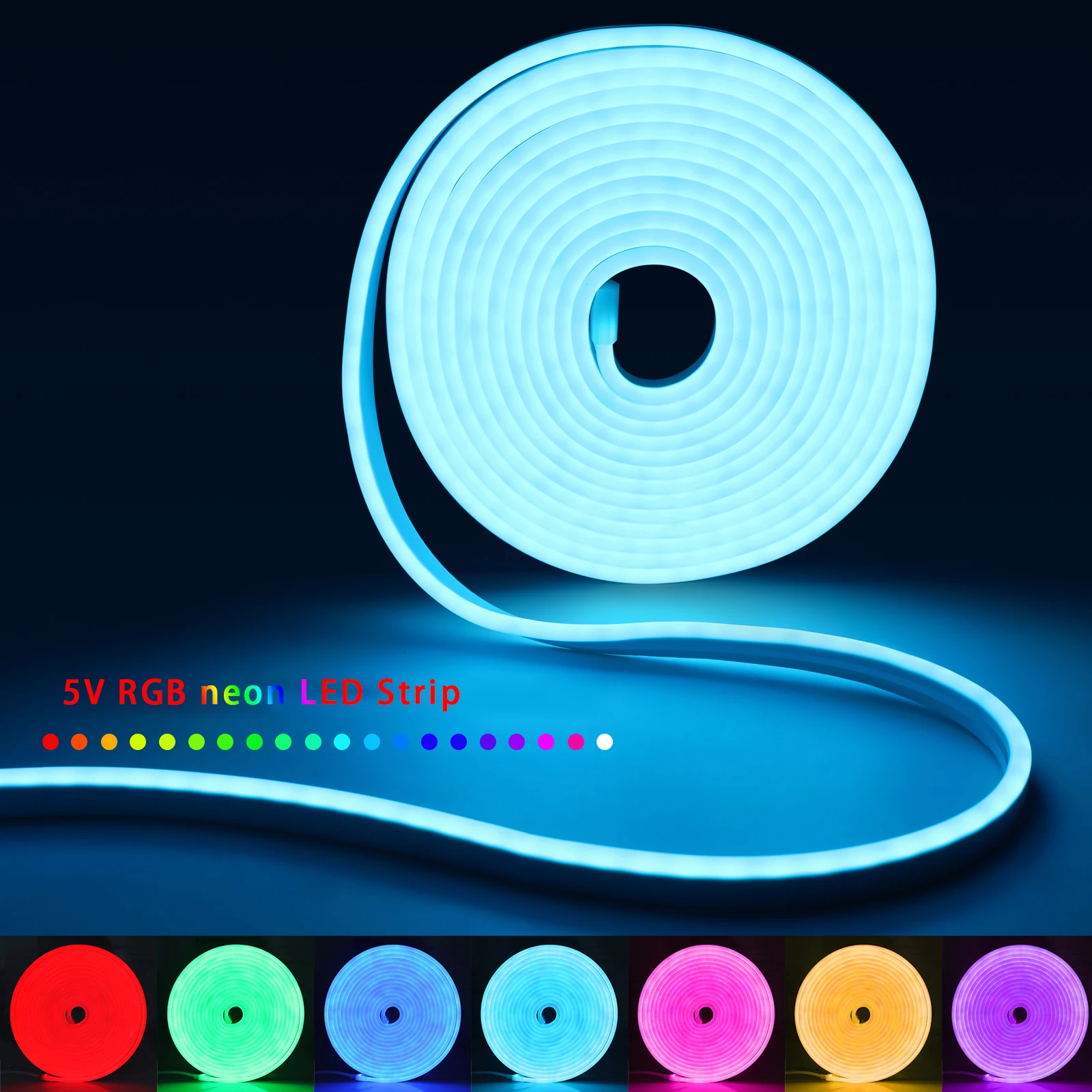 1-5m RGB LED Neon Strip Light  - Lighting Decoration For Home 评论和价格